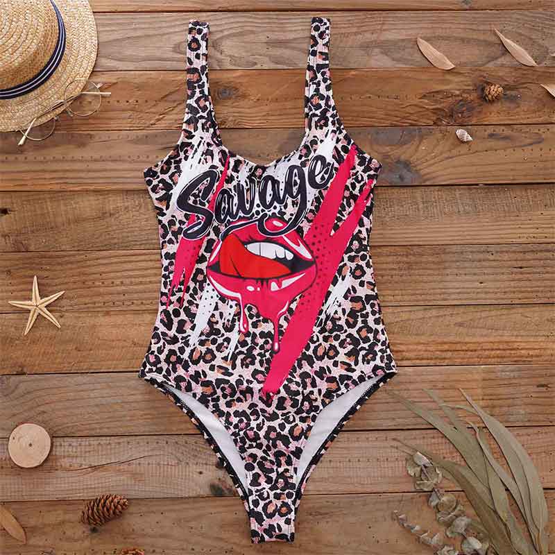 One Piece Swimsuit Women Swimwear Push Up Monokini Sexy Bodysuit Print Bathing Suit Female Beachwear Backless Swim Wear Beach