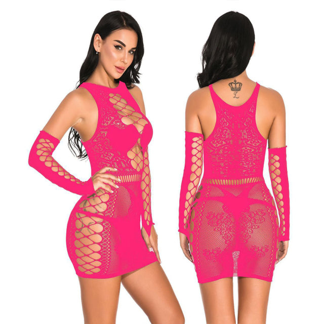 Women Plus Size Sexy Lingerie Erotic Babydoll Lingerie Women Lace Mesh Tights Stockings Erotic Clothing Sexy Teddy Tights