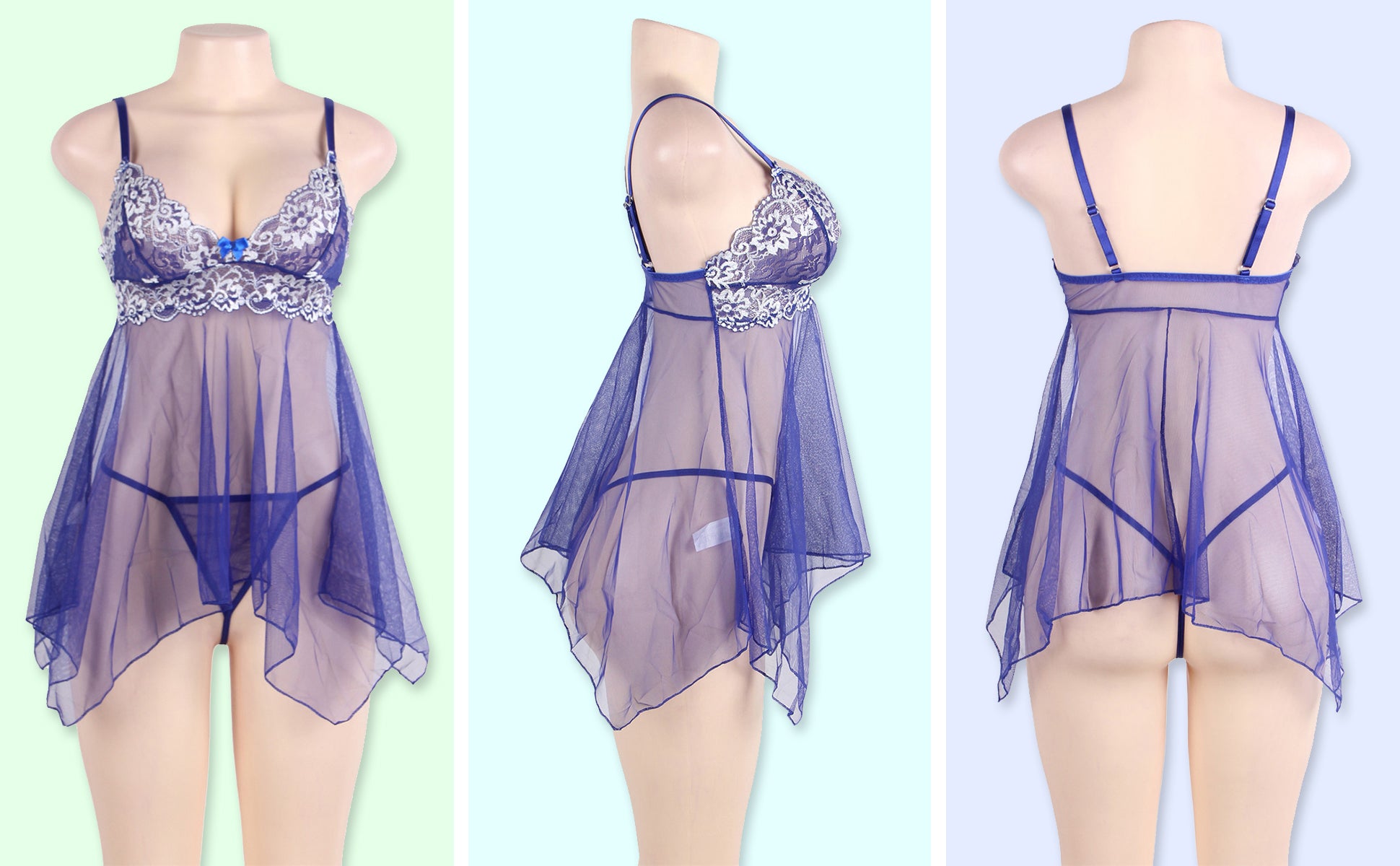 Plus Size Nuisette Sexy Woman Nightie Lingerie Porn Sheer Lace Lenceria Mujer Sexy Hot Caliente With G string Erotic Costumes