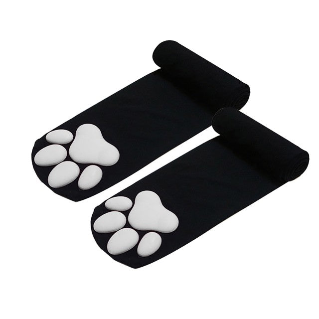 Cat Paw Socks Kawaii 3D Cat Claw Beanies For Women Paw Stocking Lolita Cosplay Pawpad Socks Cosplay Cat-Paw-Pad Thigh High Socks
