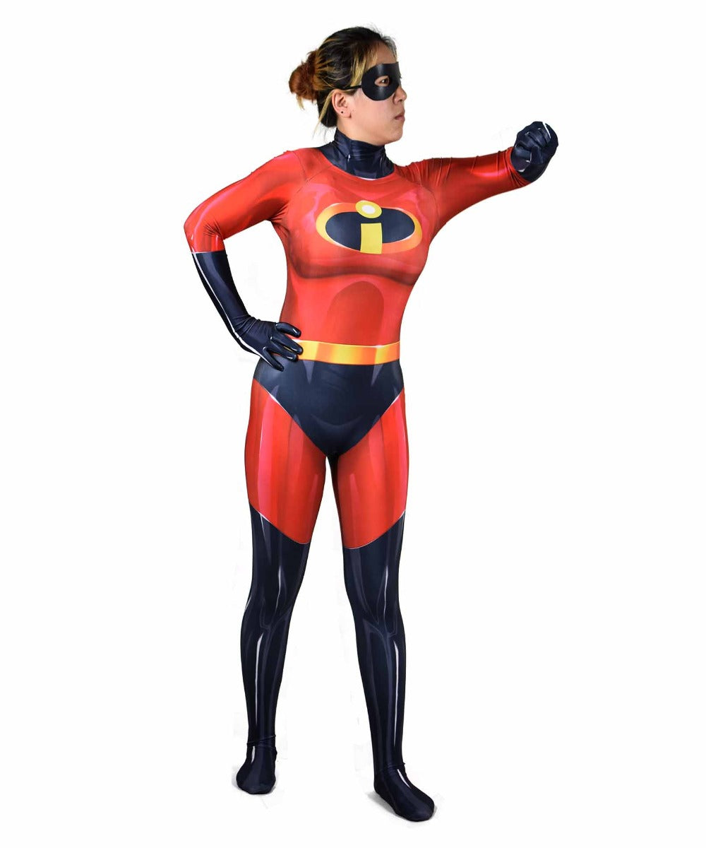 Adults Elastigirl Cosplay Costumes Female Woman Girls Superhero Zentai Suit Halloween Bodysuit