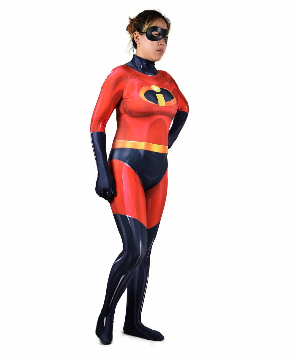 Adults Elastigirl Cosplay Costumes Female Woman Girls Superhero Zentai Suit Halloween Bodysuit