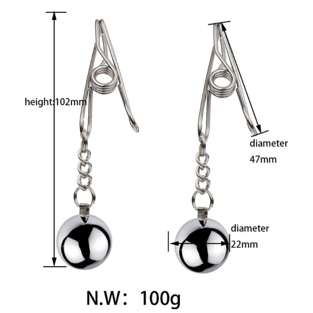 BDSM Bondage Nipple clamp Sex Breast Clamp Clips Stainless Steel Metal Nipple Shaking Clamps Breast Clip Sex Slaves Sex Shop 18+