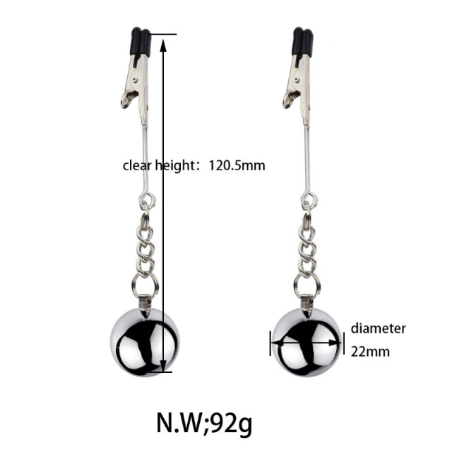 BDSM Bondage Nipple clamp Sex Breast Clamp Clips Stainless Steel Metal Nipple Shaking Clamps Breast Clip Sex Slaves Sex Shop 18+
