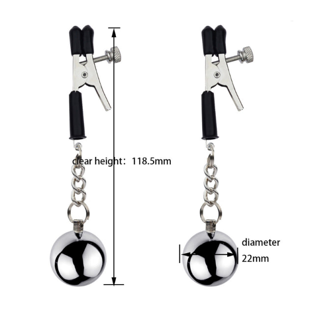 BDSM Bondage Nipple clamp Sex Breast Clamp Clips Stainless Steel Metal Nipple Shaking Clamps Breast Clip Sex Slaves Sex Shop 18+