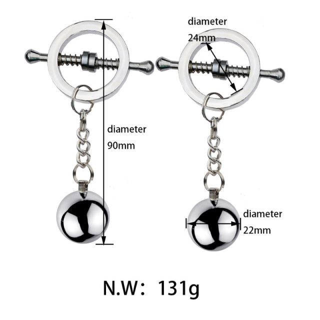 BDSM Bondage Nipple clamp Sex Breast Clamp Clips Stainless Steel Metal Nipple Shaking Clamps Breast Clip Sex Slaves Sex Shop 18+