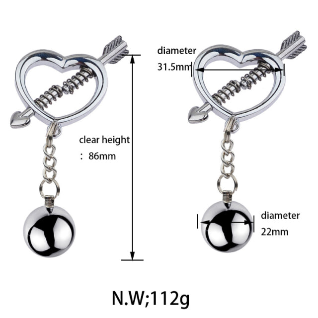 BDSM Bondage Nipple clamp Sex Breast Clamp Clips Stainless Steel Metal Nipple Shaking Clamps Breast Clip Sex Slaves Sex Shop 18+