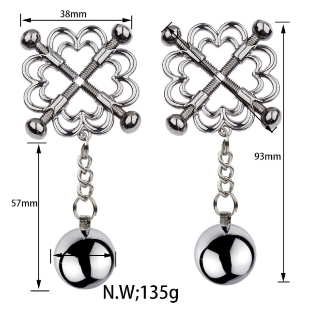 BDSM Bondage Nipple clamp Sex Breast Clamp Clips Stainless Steel Metal Nipple Shaking Clamps Breast Clip Sex Slaves Sex Shop 18+