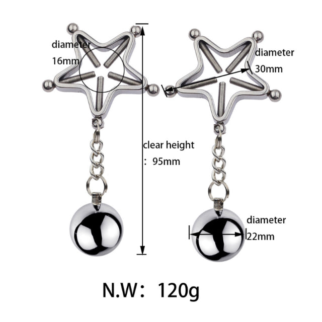 BDSM Bondage Nipple clamp Sex Breast Clamp Clips Stainless Steel Metal Nipple Shaking Clamps Breast Clip Sex Slaves Sex Shop 18+
