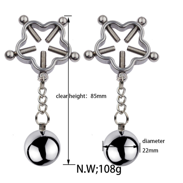 BDSM Bondage Nipple clamp Sex Breast Clamp Clips Stainless Steel Metal Nipple Shaking Clamps Breast Clip Sex Slaves Sex Shop 18+