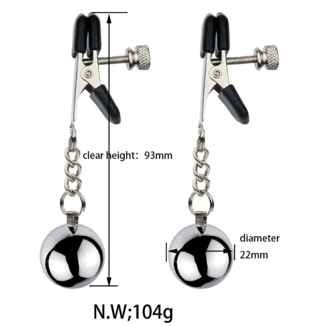 BDSM Bondage Nipple clamp Sex Breast Clamp Clips Stainless Steel Metal Nipple Shaking Clamps Breast Clip Sex Slaves Sex Shop 18+
