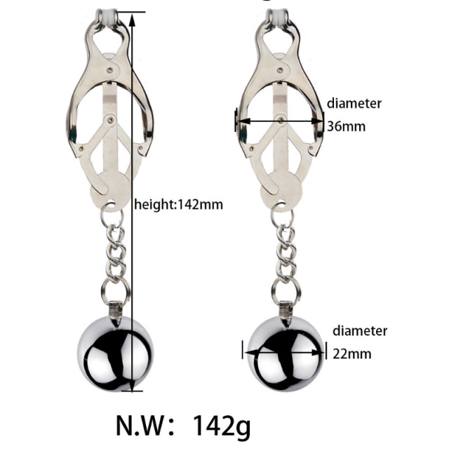 BDSM Bondage Nipple clamp Sex Breast Clamp Clips Stainless Steel Metal Nipple Shaking Clamps Breast Clip Sex Slaves Sex Shop 18+