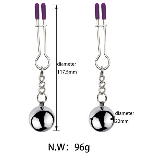 BDSM Bondage Nipple clamp Sex Breast Clamp Clips Stainless Steel Metal Nipple Shaking Clamps Breast Clip Sex Slaves Sex Shop 18+
