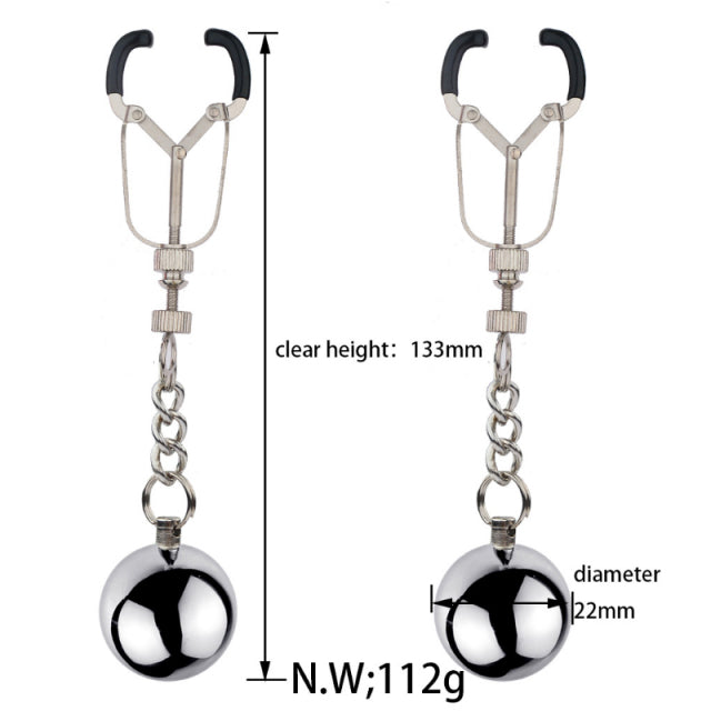 BDSM Bondage Nipple clamp Sex Breast Clamp Clips Stainless Steel Metal Nipple Shaking Clamps Breast Clip Sex Slaves Sex Shop 18+