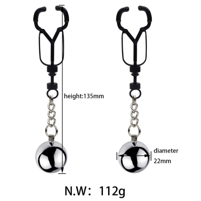 BDSM Bondage Nipple clamp Sex Breast Clamp Clips Stainless Steel Metal Nipple Shaking Clamps Breast Clip Sex Slaves Sex Shop 18+