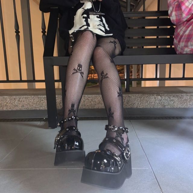 Sexy Women High waist fishnet stocking club tights panty knitting net pantyhose mesh lingerie Anime Lolita Cosplay Costumes