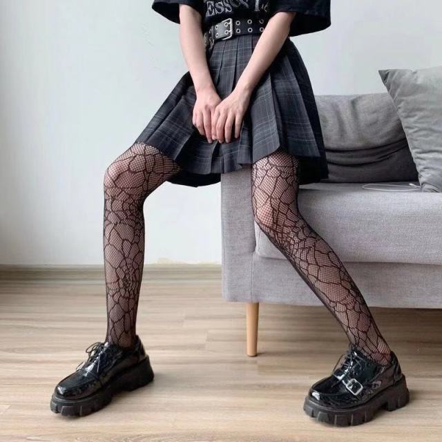 Sexy Women High waist fishnet stocking club tights panty knitting net pantyhose mesh lingerie Anime Lolita Cosplay Costumes