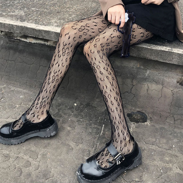Sexy Women High waist fishnet stocking club tights panty knitting net pantyhose mesh lingerie Anime Lolita Cosplay Costumes