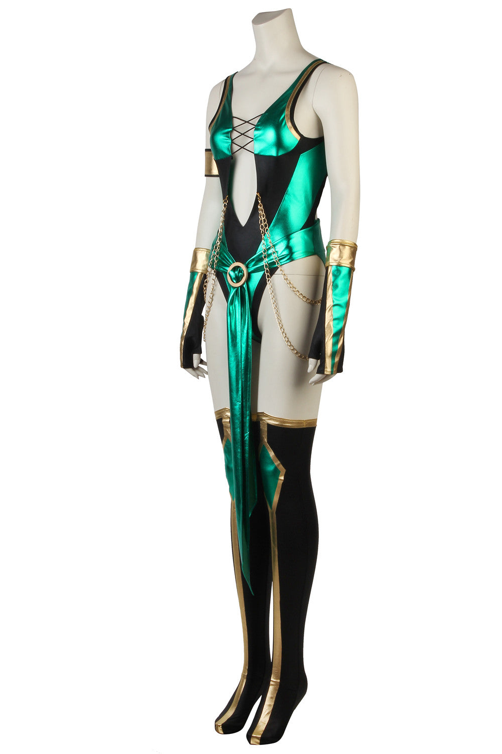 Game Mortal Kombat X Jade Costume Cosplay Blue Sexy Tights Battle Combat Women Outfit Adult Full Suit Halloween Carnival