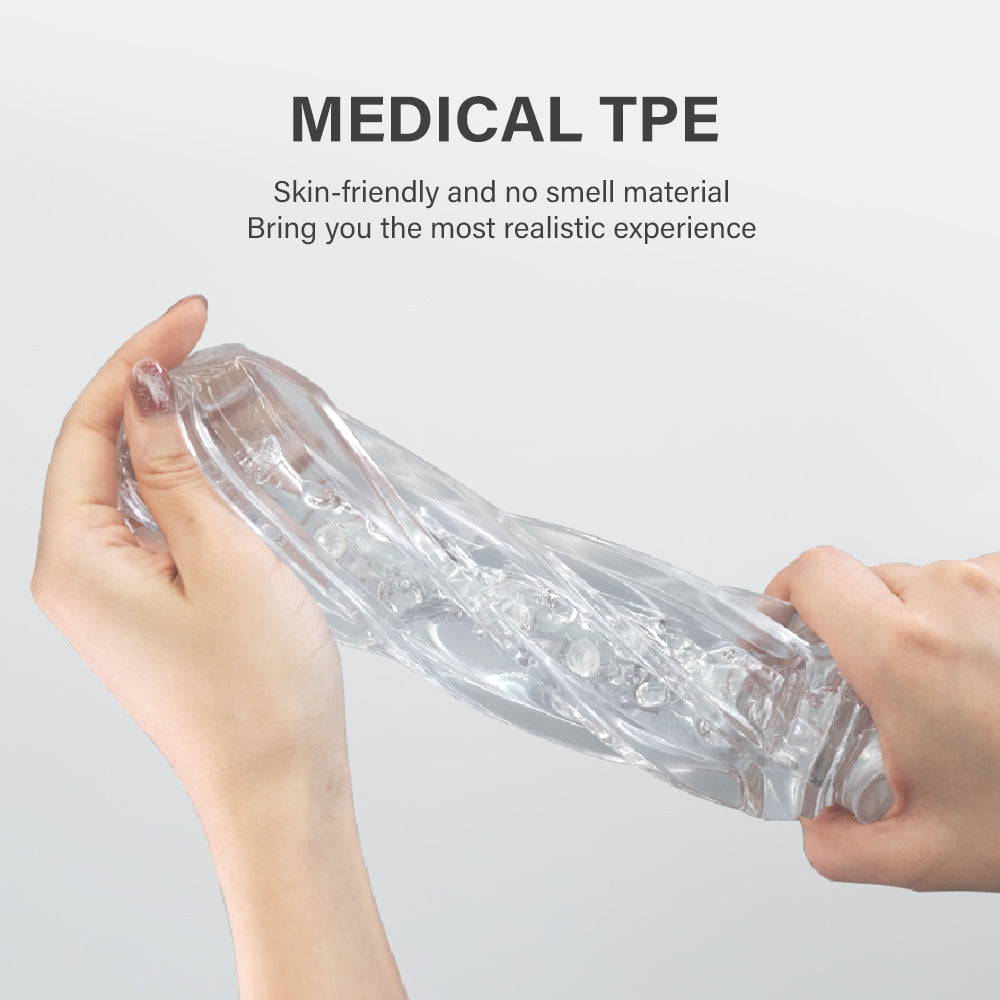 DRY WELL Vagina Male Masturbator for Men Japan Reusable Vacuum Oral Soft Pocket Pussy Transparent Sex Tools for Men Penis Gay