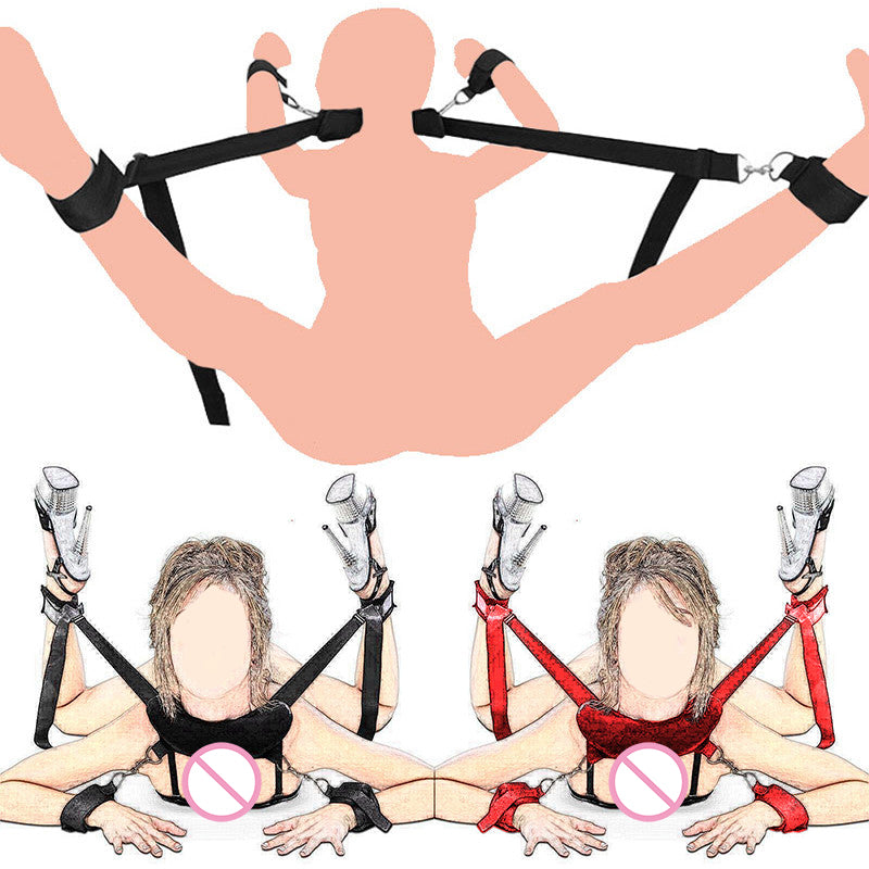 Adjustable Adult Sex Toys For Woman Couples Restraints Collar Handcuffs &amp; Ankle Cuffs Slave Erotic Bdsm Bondage Set Fetish Games
