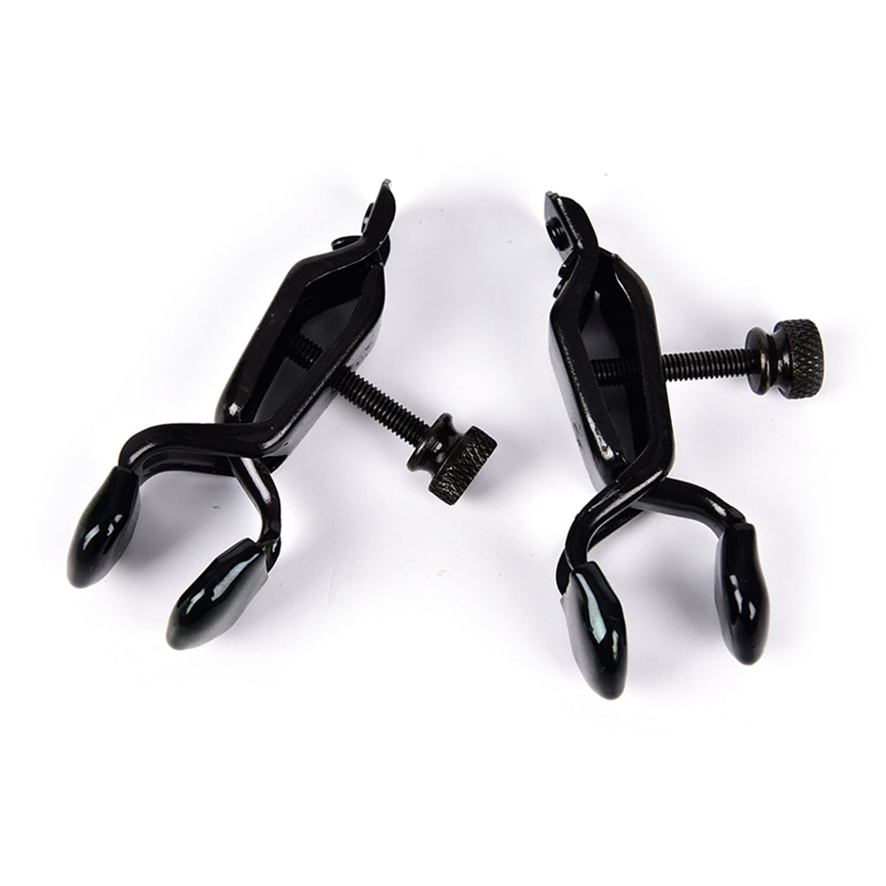 1 Pair Black Nipple Breast Clamps Clips Jewellery Bust Massager Stimulate Sex Toy Flirt Adult Products