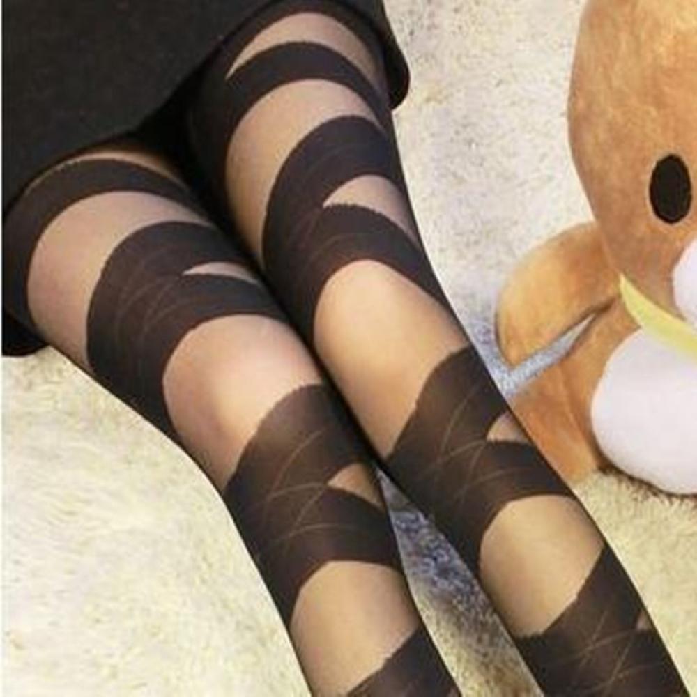 Sexy Black Female Fishnet Tights Women Stockings Hot sale Women Fashion Sexy Black Stripes Pattern Stockings Tights Pantyhoses