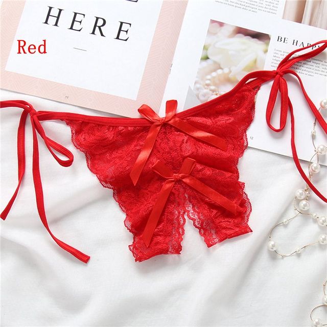 G-string Intimates Seamless Underwear Ladies Slim Sexy Bandage Panties Fashion Bowknot Lace Crotch Thongs Briefs Shorts