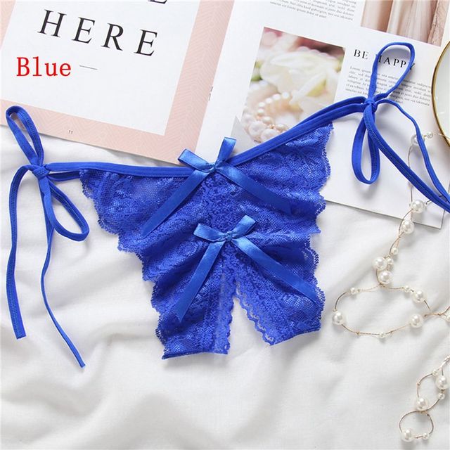 G-string Intimates Seamless Underwear Ladies Slim Sexy Bandage Panties Fashion Bowknot Lace Crotch Thongs Briefs Shorts