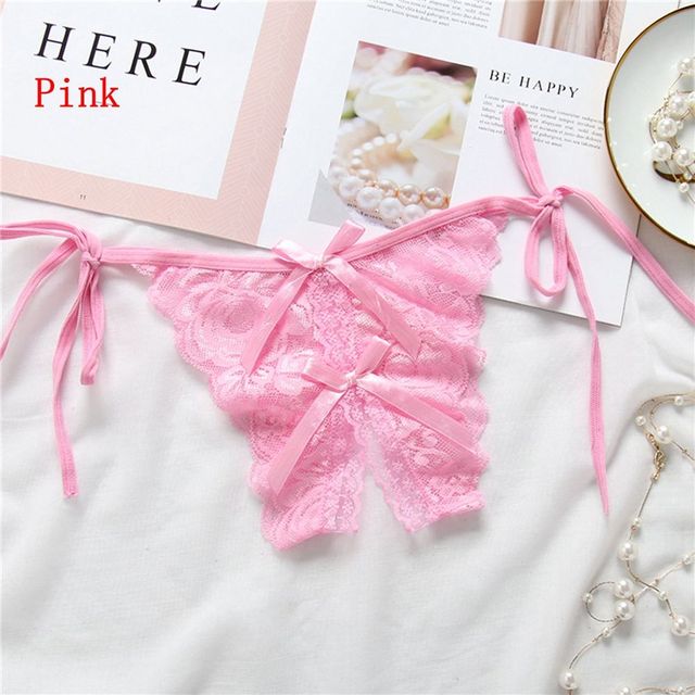 G-string Intimates Seamless Underwear Ladies Slim Sexy Bandage Panties Fashion Bowknot Lace Crotch Thongs Briefs Shorts