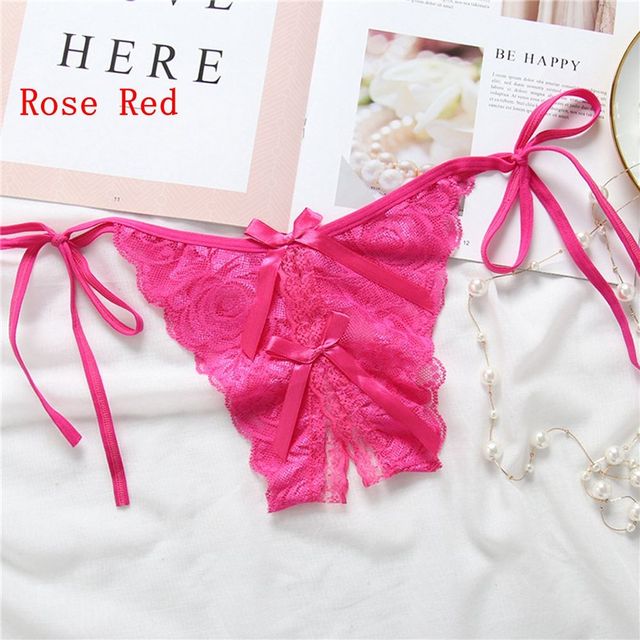 G-string Intimates Seamless Underwear Ladies Slim Sexy Bandage Panties Fashion Bowknot Lace Crotch Thongs Briefs Shorts