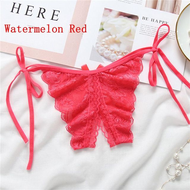G-string Intimates Seamless Underwear Ladies Slim Sexy Bandage Panties Fashion Bowknot Lace Crotch Thongs Briefs Shorts