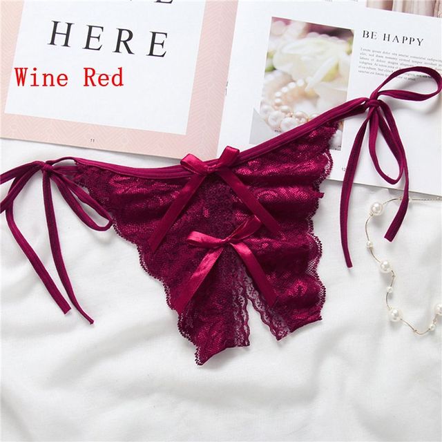 G-string Intimates Seamless Underwear Ladies Slim Sexy Bandage Panties Fashion Bowknot Lace Crotch Thongs Briefs Shorts