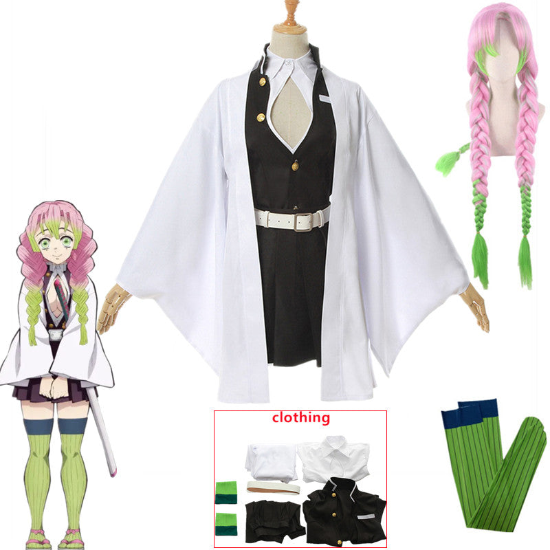 Anime Demon Slayer Kimetsu no Yaiba Mitsuri Kanroji Cosplay Costume Kisatsutai Sexy Women Kimono Uniform Halloween clothes