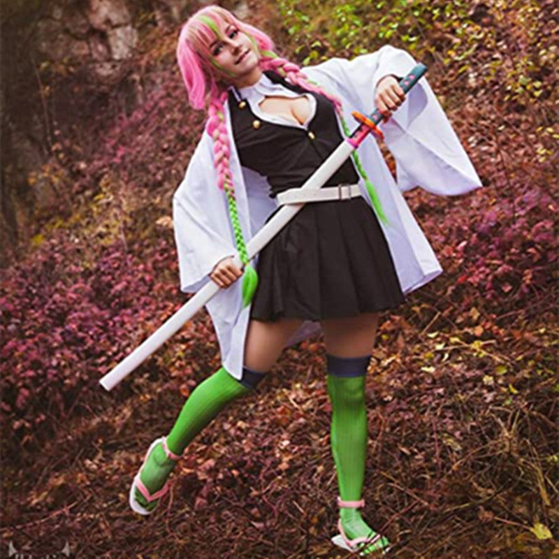 Anime Demon Slayer Kimetsu no Yaiba Mitsuri Kanroji Cosplay Costume Kisatsutai Sexy Women Kimono Uniform Halloween clothes