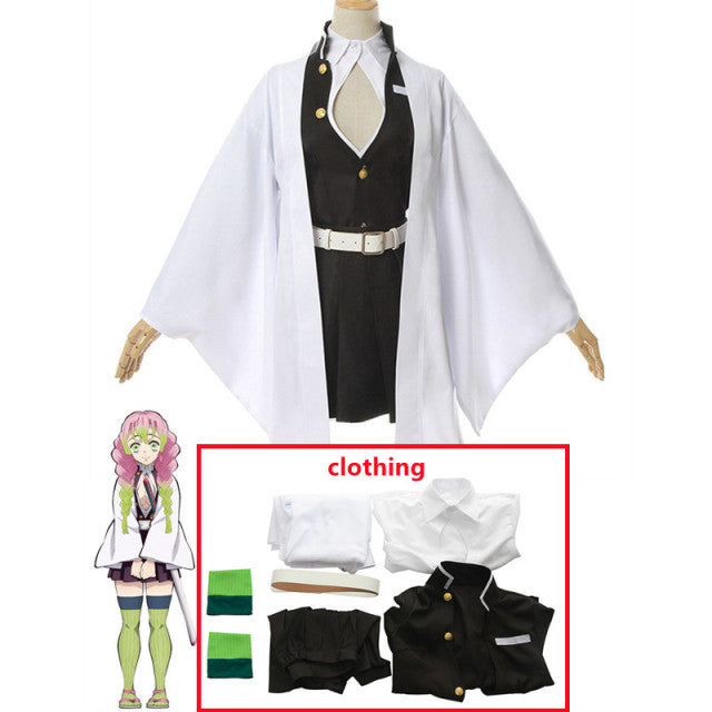 Anime Demon Slayer Kimetsu no Yaiba Mitsuri Kanroji Cosplay Costume Kisatsutai Sexy Women Kimono Uniform Halloween clothes