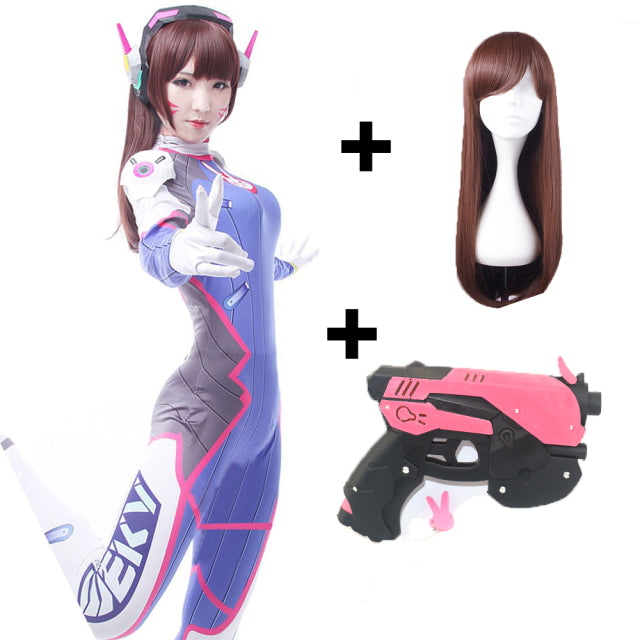 Anime  Game Dva Cosplay costume Sexy Costume Song hana Bunny Girl Cotume Game OW Jumpsuit Women Romper