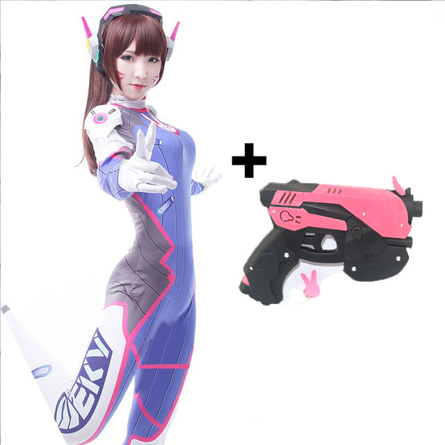 Anime  Game Dva Cosplay costume Sexy Costume Song hana Bunny Girl Cotume Game OW Jumpsuit Women Romper