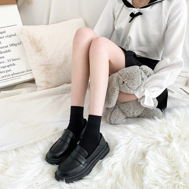 Sweet Ultra-thin Stockings Lace Women Thigh Knee Socks for Ladies Girls over the knee black thin leg knee-high