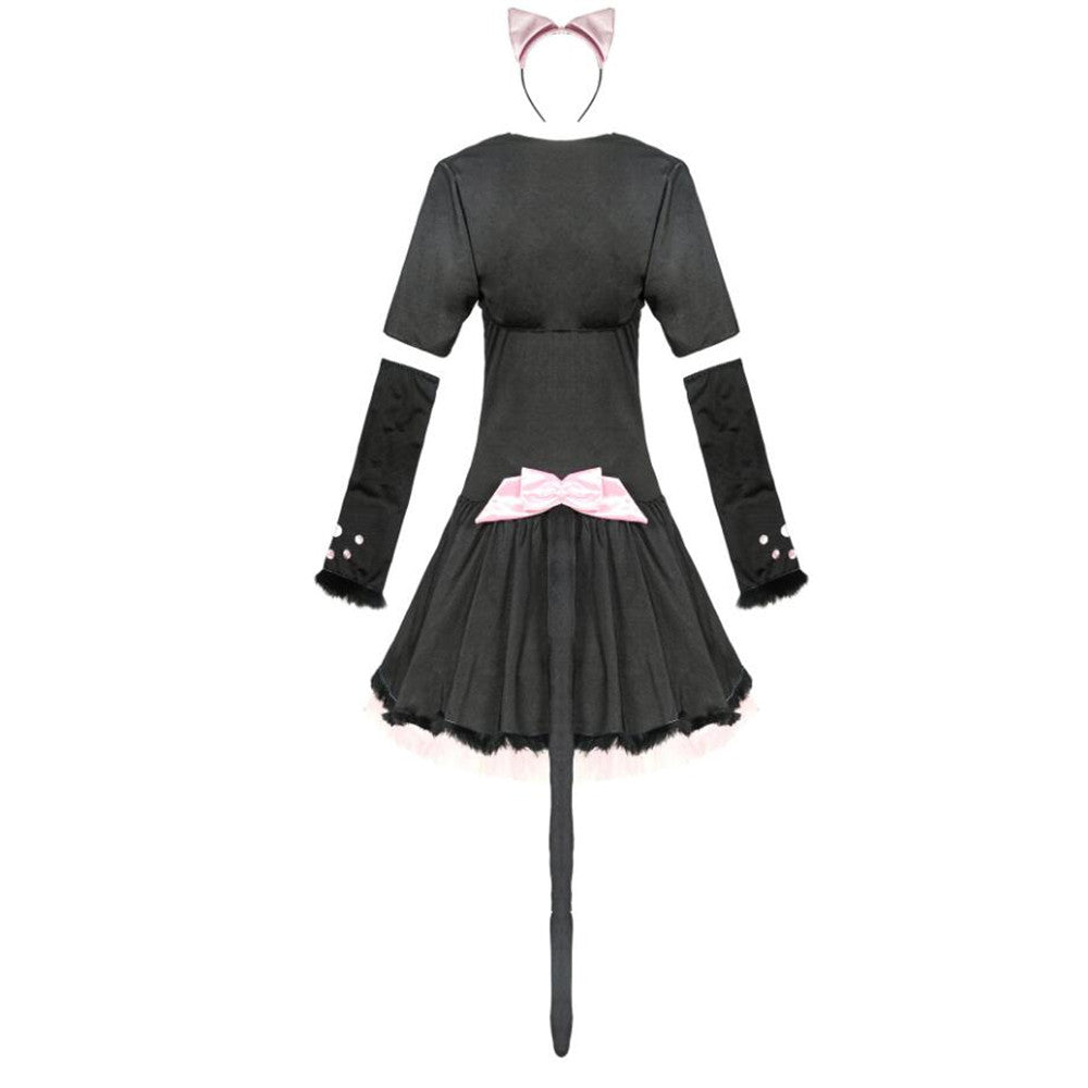 Women Halloween Kitty Costume Adult Cat Girl Animal Cosplay Carnival Purim Masquerade Stage Play Party Dress
