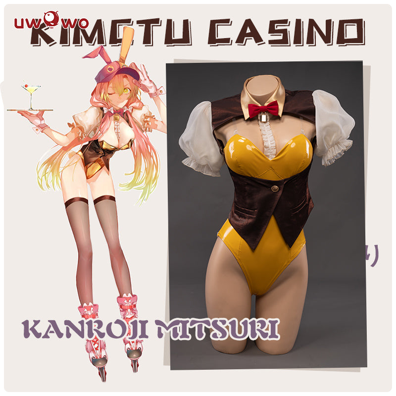UWOWO Demon Slayer Kimetsu no Yaiba Kanroji Mitsuri Cosplay Costume Bunny Version Sexy Bodysuit Cute Rabbit Cos Full Set