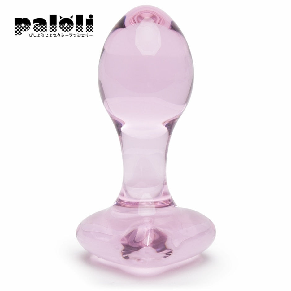 Heart Crystal Glass Anal Plug Masturbation Sex Toys for Men Women Butt Plug Adult Products Pink Prostate Massager Anal Sex Toys