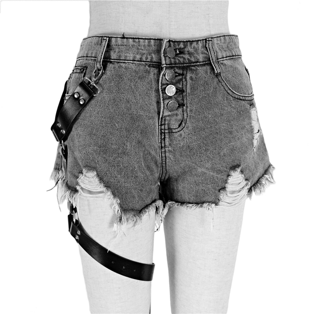 Gay Goth Pastel Pu Leather Garter Belt Bondage Leg Harness Waist Straps Harness Suspenders For Jeans Pants Men Accessories