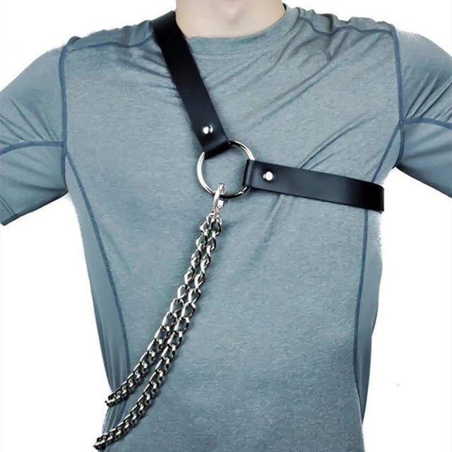 Gay Goth Pastel Pu Leather Garter Belt Bondage Leg Harness Waist Straps Harness Suspenders For Jeans Pants Men Accessories