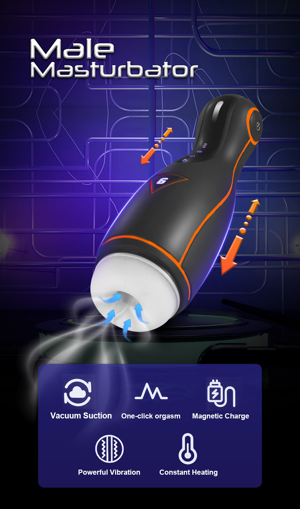 Automatic Sucking Masturbators Heating Multi Speed Vibrator Real 3D Texture Vagina Masturbation Cup Sex Toys for Men Adult Shop
