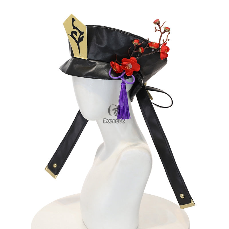 ROLECOS Game Genshin Impact Hutao Cosplay Costume Hu Tao Uniform Cosplay Chinese Style Halloween Costumes For Women With Hat