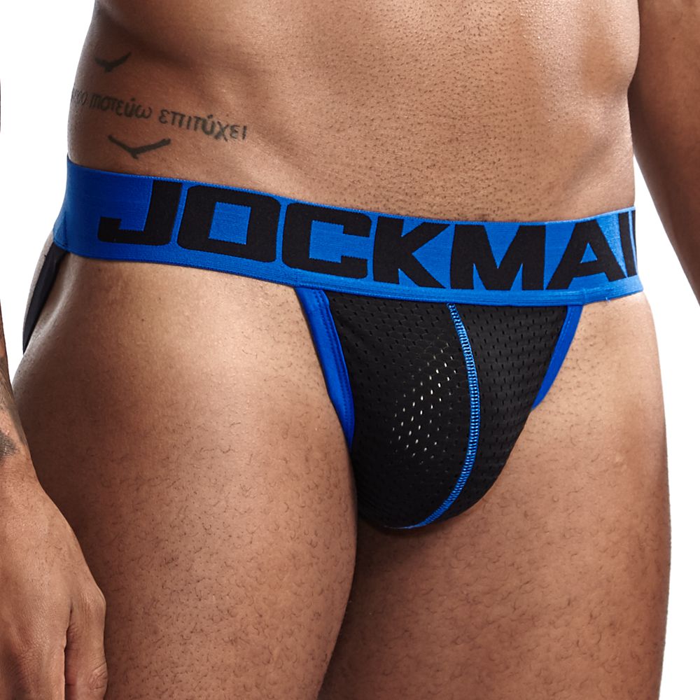 JOCKMAIL Brand Men Jockstrap Athletic Supporters Underwear, Sexy Mesh Low Rise Breathable Performance Jock Strap