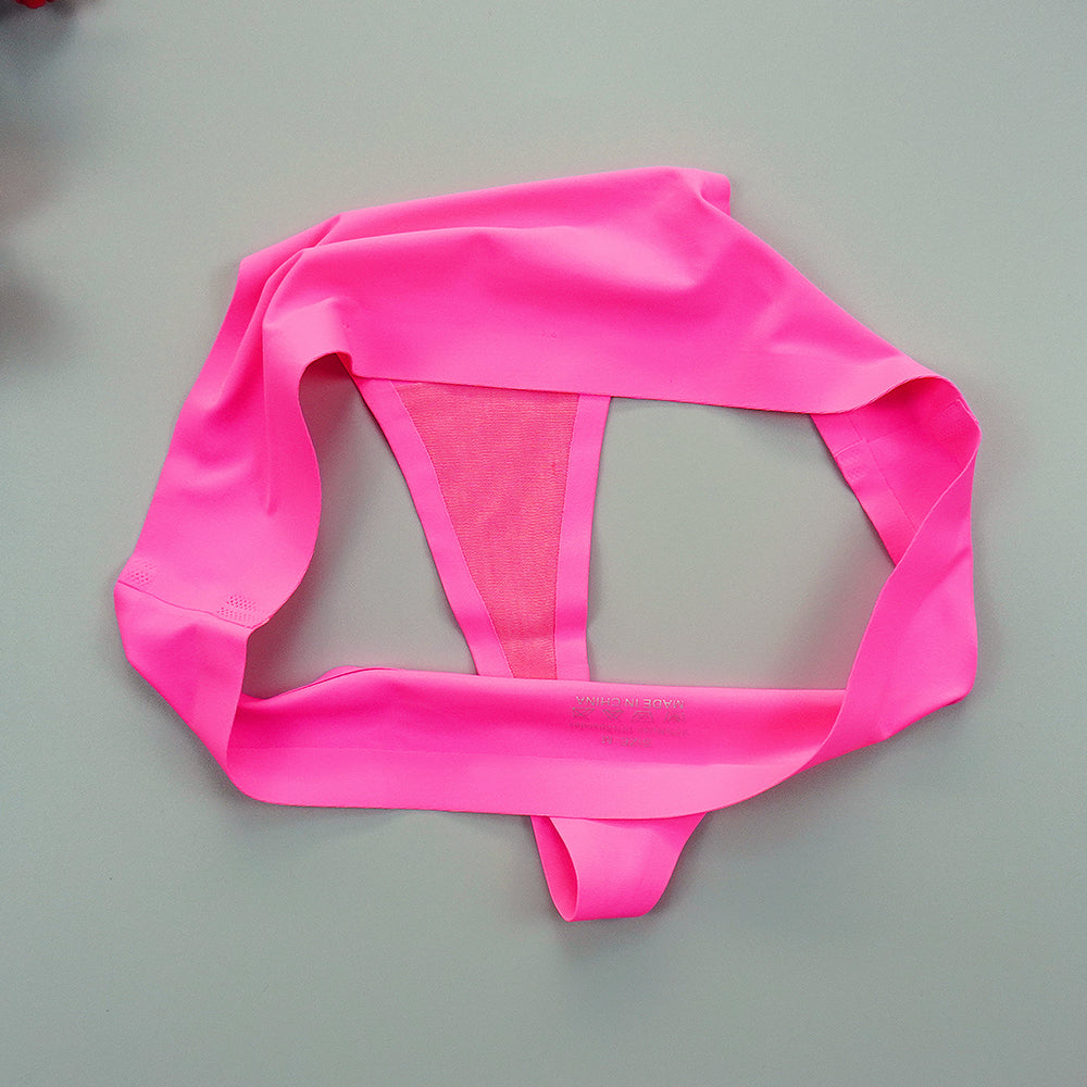 Sexy Thong Panties Woman Seamless Underwear Sports T-back Soft Ice Silk low-Rise Girl Underpants Set 3 Pcs/lot S-XL Size