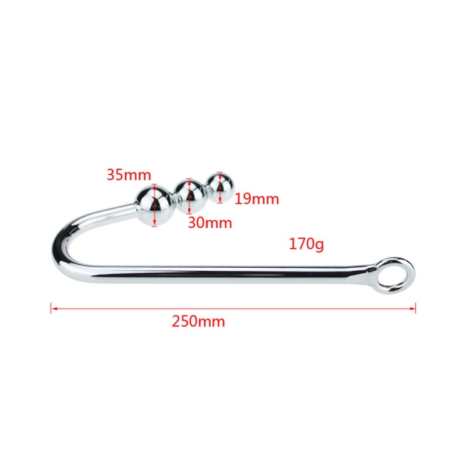 Anal Hook Metal Anal Plug  With Ball Hole Butt Plug Dilator Prostate Massager Exotic Anal Plug Sex Toy For Man Male BDSM Game