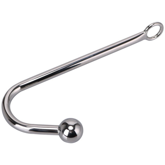Anal Hook Metal Anal Plug  With Ball Hole Butt Plug Dilator Prostate Massager Exotic Anal Plug Sex Toy For Man Male BDSM Game